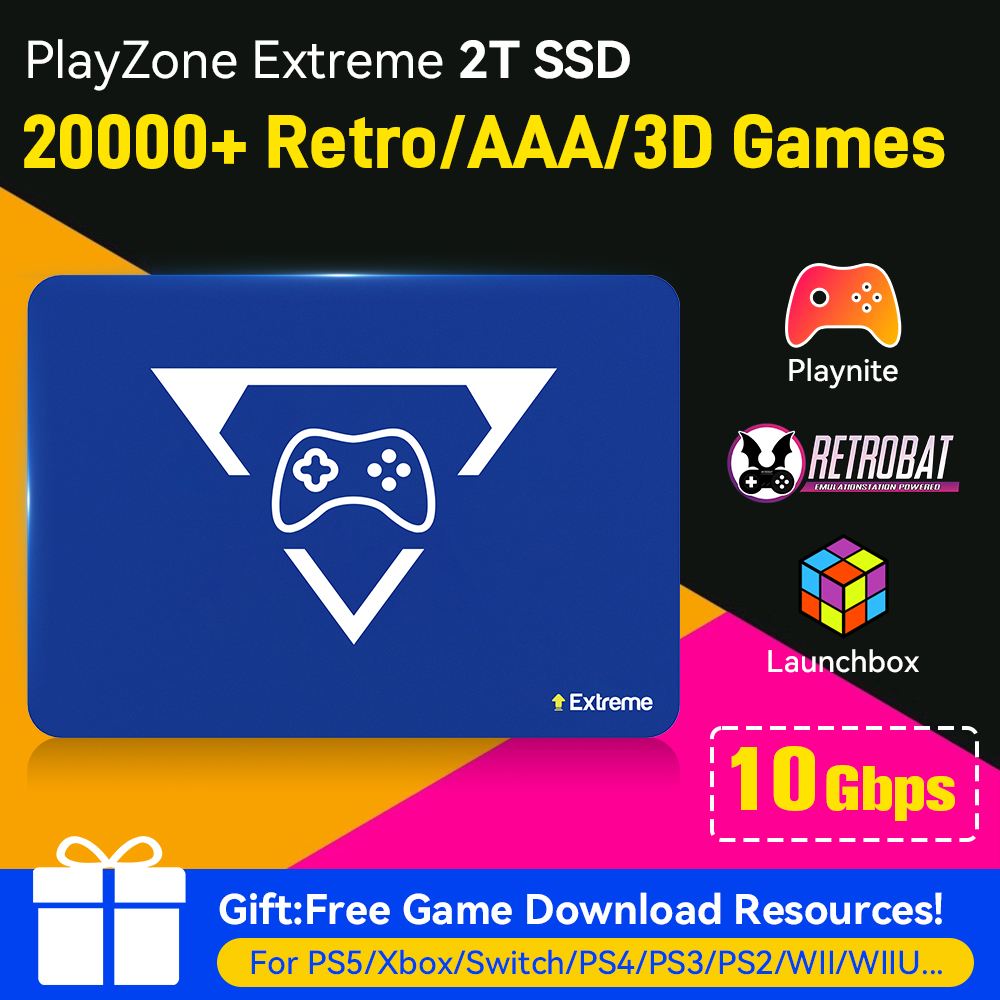 Retro Gaming Realm - 2TB Gaming Emulation Hard Drive With