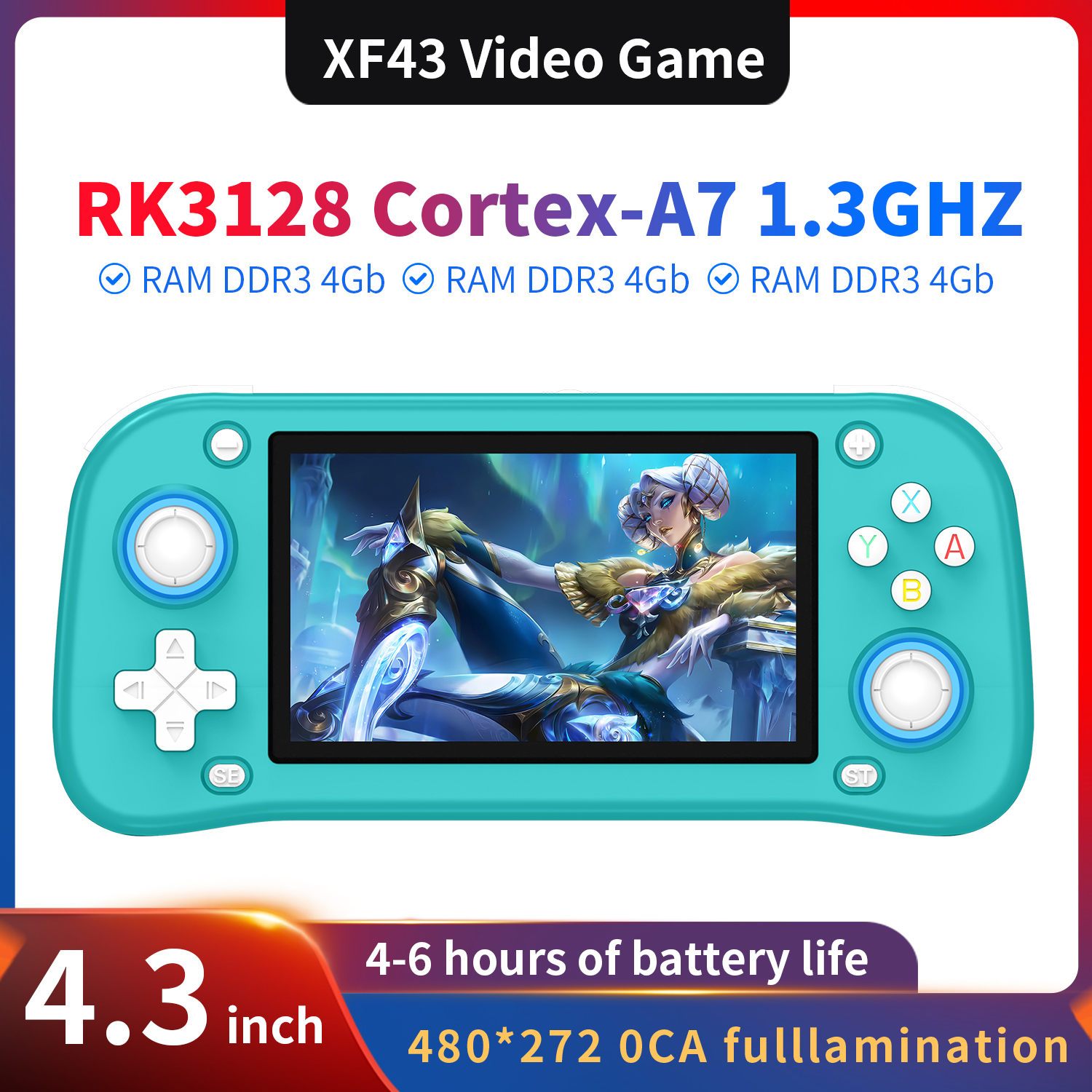 Retro Gaming Realm - AISLPC XF43 4.3 inch Retro Handheld