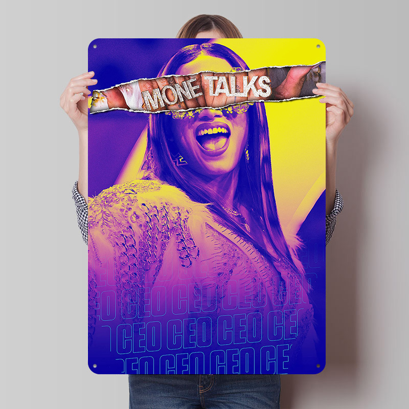 Retro Gaming Talk - Mone Talks Metal Poster Custom Wall