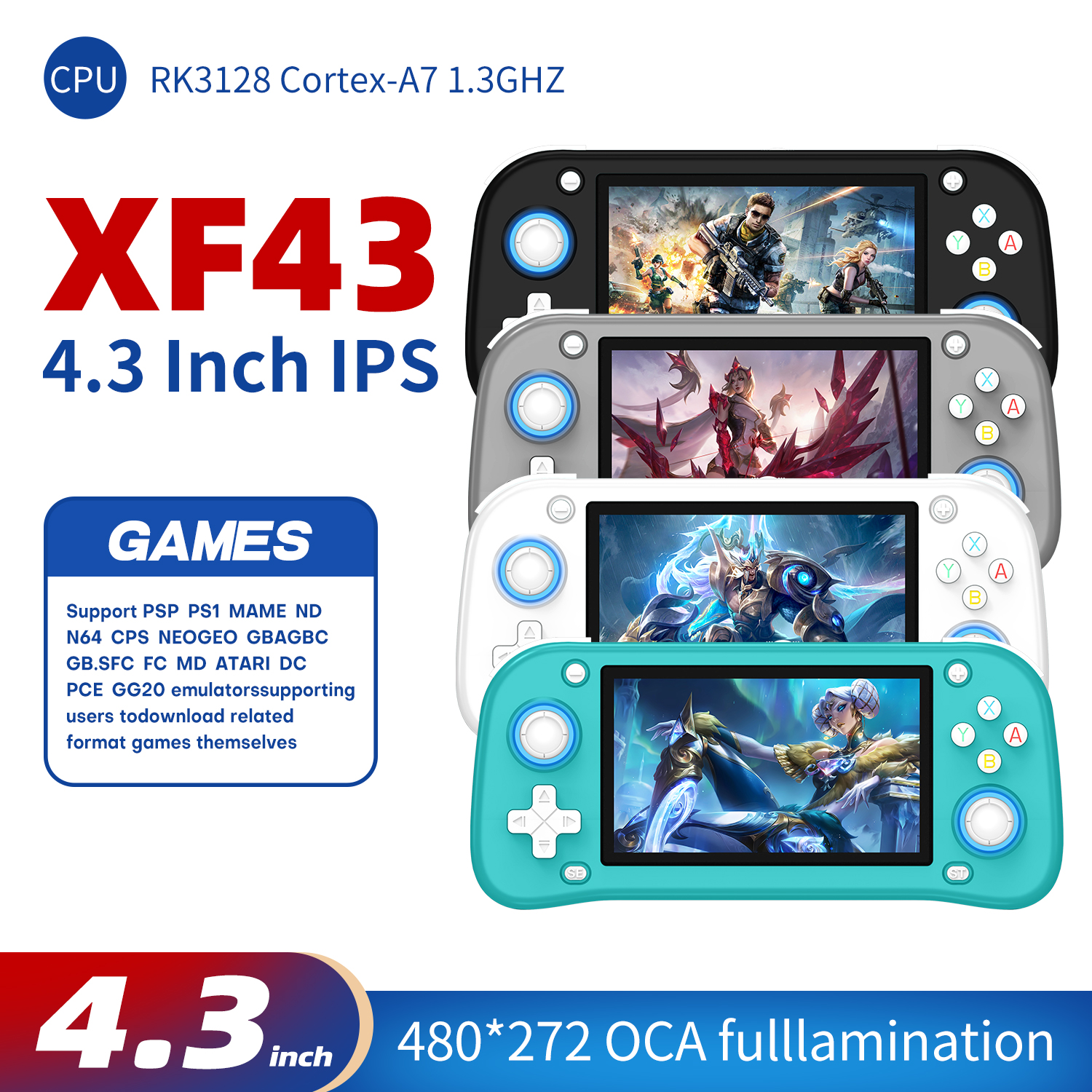 AISLPC XF43 4.3 inch Retro Han - đánh giá và giá Retro Gaming Realm