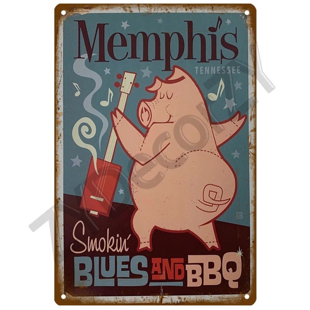 Retro BBQ Sign - Vintage Wall  - đánh giá và giá Retro Gaming Pictures